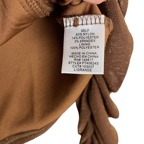 ⭐️2/$20 Privy Privately Privileged Toffee Sparkle Ruched Bustier Corset Top - Picture 10 of 11